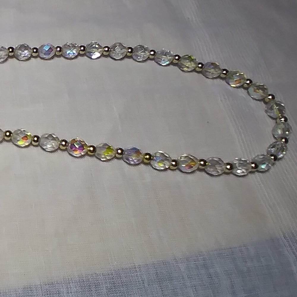 Clear Glass Beaded Necklace